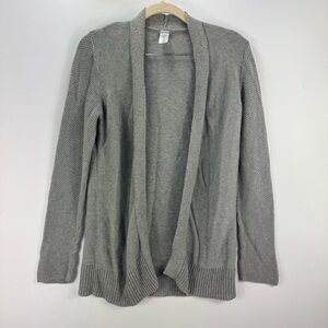 GAP Body Women's Gray Open Front Knit Sweater Cardigan Size Small